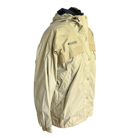 Vintage Columbia Omni Tech Khaki Zip Front Jacket Waterproof Breathable Size L - Picture 3 of 14